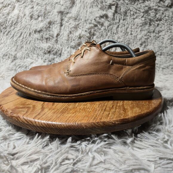 Steve Madden Harpoon Men Size 10 Tan Leather L ace Up Formal Dress Shoe Oxfords - Picture 11 of 15